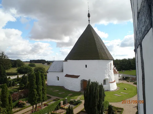 Billede af Ny Kirke set oppe fra klokketårnet